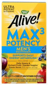 NATURES WAY: Orchard Fruit & Veggies Alive Max3 Potency Mens Multivitamin, 90 tb