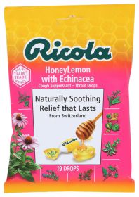 RICOLA: Honey Lemon with Echinacea Cough Suppressant, 19 pc