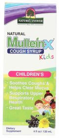 NATURES ANSWER: Kids Natural Mullein X Cough Syrup, 4 fo