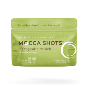 Mocca Shots Energy Gummies with Caffeine | 12-Pack - Coconut Pineapple