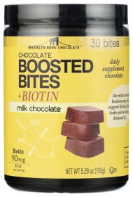 BROOKLYN BORN CHOCOLATE: Biotin Milk Chocolate Bites, 5.29 oz