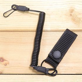 Outdoor Tactical Nylon Camera Spring Rope (Color: BLACK)