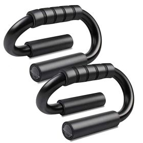 Body Sculptured Push Up Bars Press Handles Stands Exercise Grips FITNESS WORKOUT (Color: BLACK)