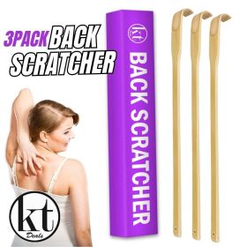 3pcs Natural Bamboo Back Scratcher Long Handle Pick Itch Relief Handcraft Tools (Option: Wood)