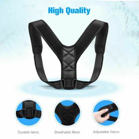 Posture Corrector Men Women Upper Back Pain Brace Clavicle Support Straightener (Option: Default)