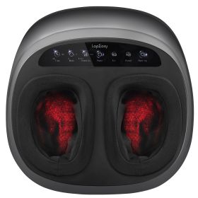 Foot Massager Machine With Heat And Massage Gifts For Men And Women Shiatsu Deep Kneading Electric Feet Massager For Home And Office Use (Color: BLACK)