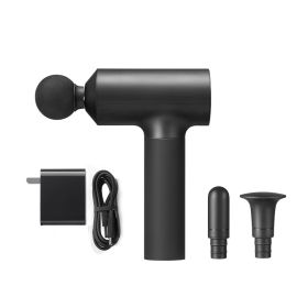 Portable Massage Gun Hot Compress Electric (Option: Black-220V US)