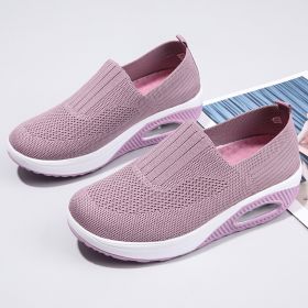 Women's Middle-aged And Elderly Mom Mesh Outdoor Running Shoes (Option: Pink-36)