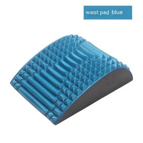 Back Stretcher Pillow Neck Lumbar Support Massager For Neck Waist Back Sciatica Herniated Disc Pain Relief Massage Relaxation (Color: dark blue)