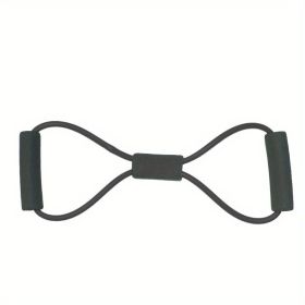 8-shaped Yoga Elastic Tension Band For Men Women Home Gym Pilates Fitness, Arm Back Shoulder Training Resistance Band, Yoga Stretch Belt (Color: BLACK)