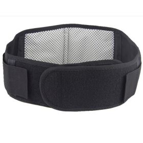 Tourmaline Self-Heating Magnetic Waist Protection Belt Lumbar Support For Arthritis Joint Pain (Color: BLACK, size: L)