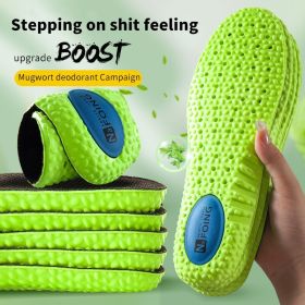 Sports Shock Absorption Insole Green PU Memory Foam Breathable Arch Support Orthopedic Shoes Pad Men Women Feet Care Shoes Pad (Shoe Size: EU45-46(280mm))