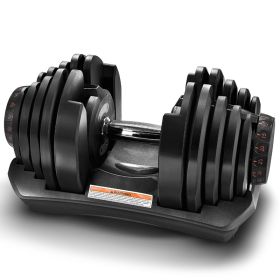 Intelligent And Fast Adjustable Dumbbell For Fitness Equipment (Color: BLACK)